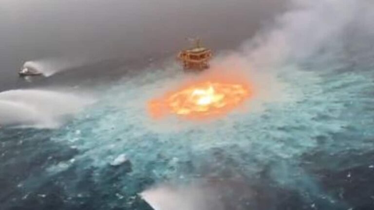 Eye of fire in a Gulf of Mexico: a curse on ocean life